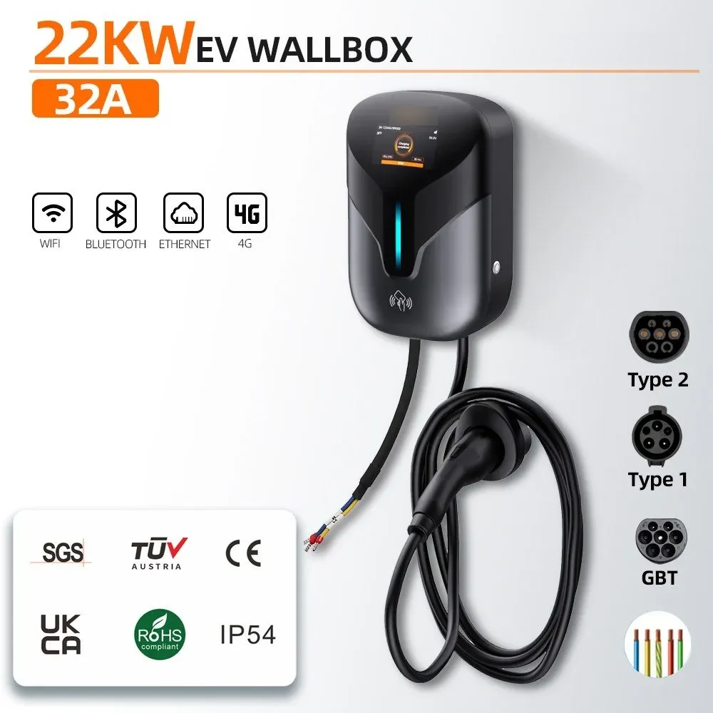 Commercial OCPP Wallbox — 22 kW